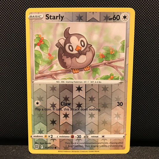 Starly Reverse Holo 117/172 - Brilliant Stars Pokemon Card - NM/Mint