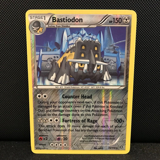 Bastiodon Reverse Holo 70/114 - Steam Siege Pokemon Card - NM/Mint