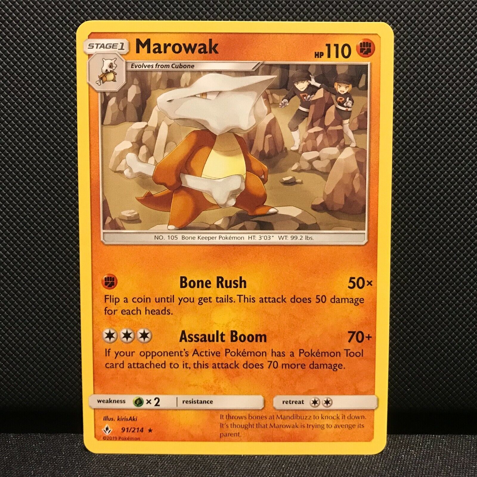 Marowak 91/214 - Unbroken Bonds Pokemon Card - NM/Mint