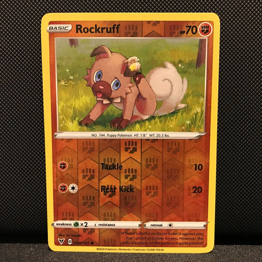 Rockruff Reverse Holo 94/185 - Vivid Voltage Pokemon Card - NM/Mint