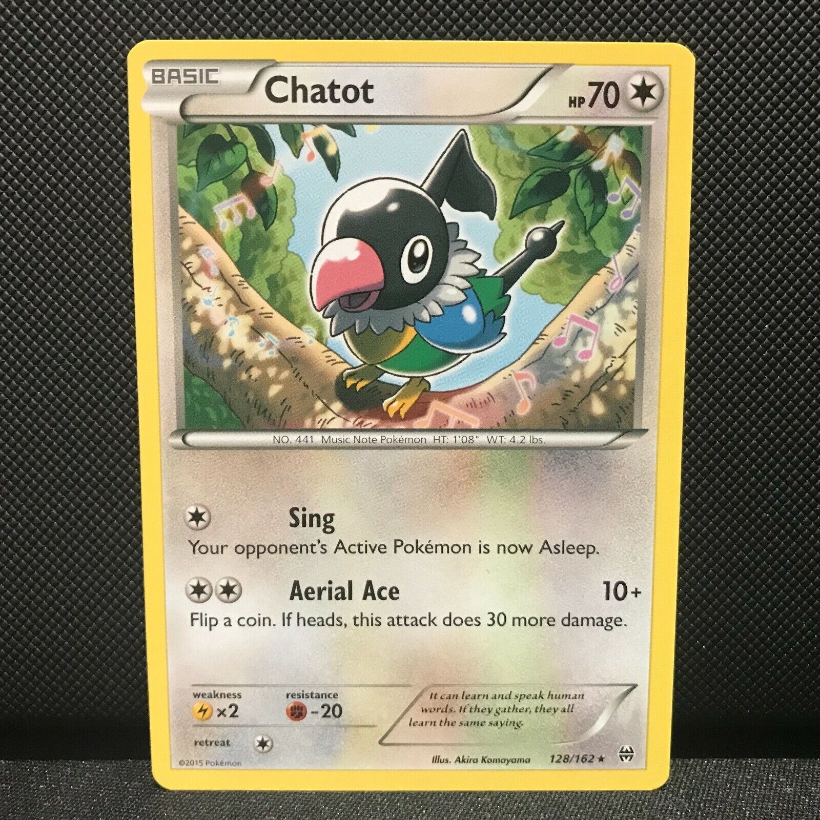 Chatot 128/162 - XY Breakthrough Pokemon Card - NM/Mint