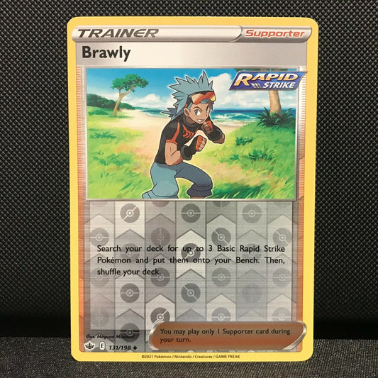 Brawly Reverse Holo 131/198 - Chilling Reign Pokemon Card - NM/Mint