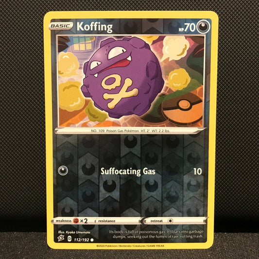 Koffing Reverse Holo 112/192 - Rebel Clash Pokemon Card NM/Mint