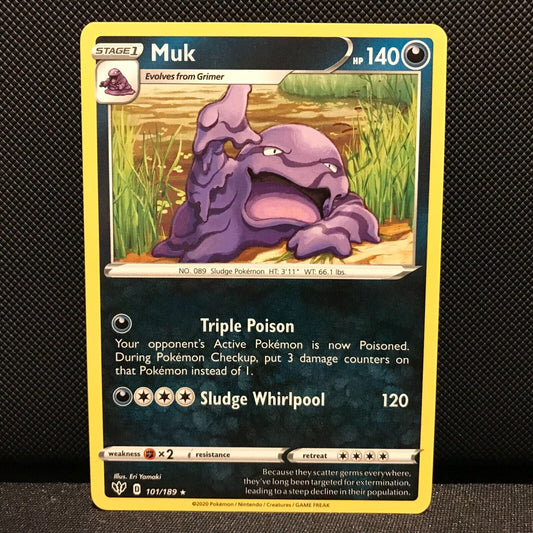 Muk 101/189 - Darkness Ablaze Pokemon Card - NM/Mint