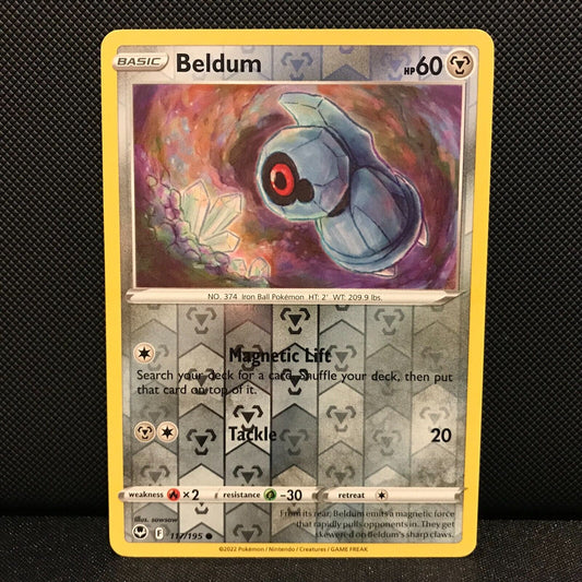 Beldum Reverse Holo 117/195 - Silver Tempest Pokemon Card - NM/Mint