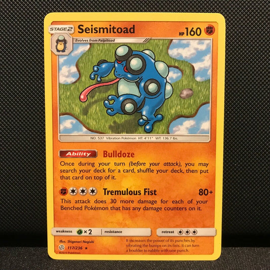 Seismitoad 117/236 - Cosmic Eclipse Pokemon Card - NM/Mint