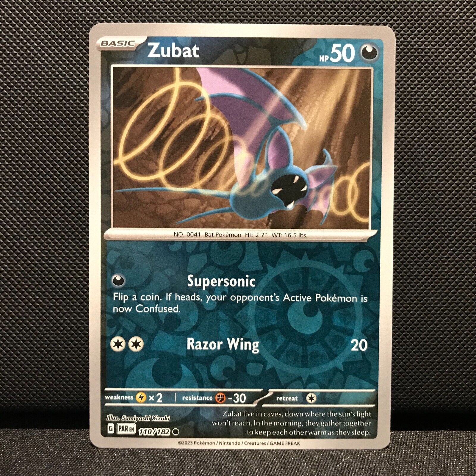 Zubat Reverse Holo 110/182 - Paradox Rift Pokemon Card - NM/Mint