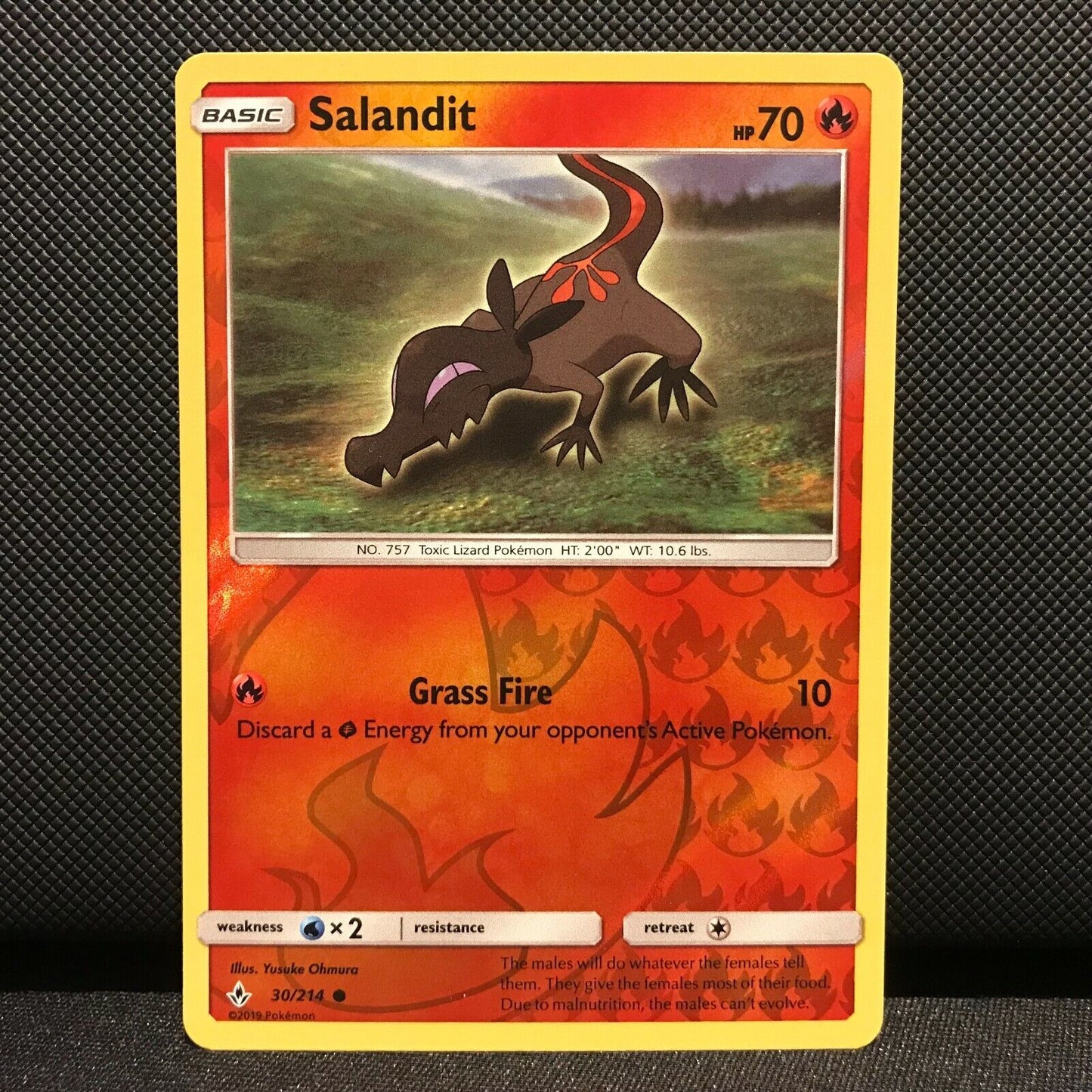 Salandit Reverse Holo 30/214 - Unbroken Bonds Pokemon Card - NM/Mint