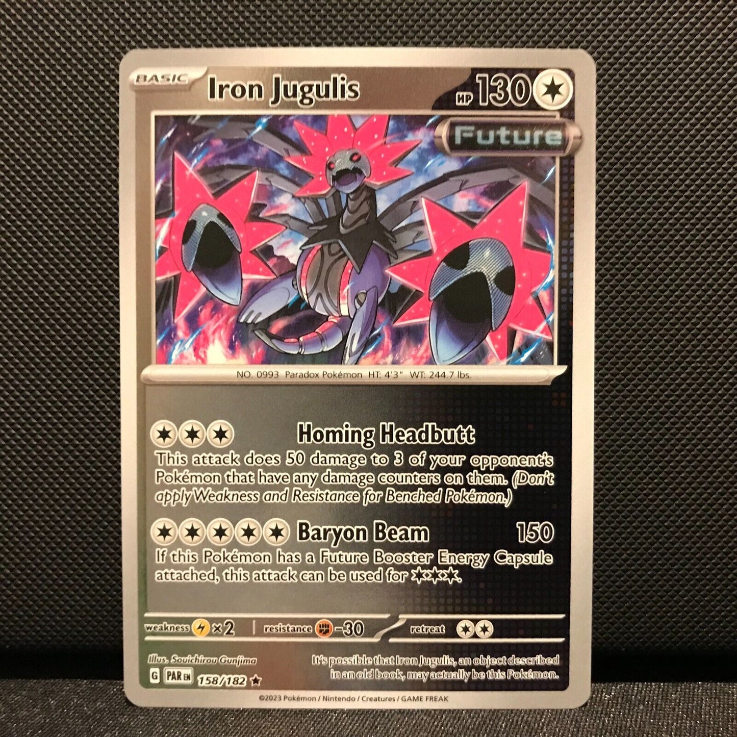 Iron Jugulis Reverse Holo 158/182 - Paradox Rift Pokemon Card - NM/Mint