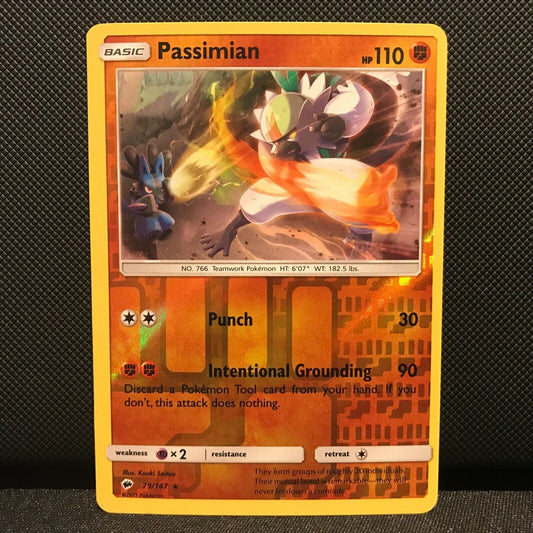 Passimian Reverse Holo 79/147- Burning Shadows Pokemon Card - NM/Mint