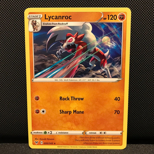 Lycanroc 95/185 - Vivid Voltage Pokemon Card - NM/Mint