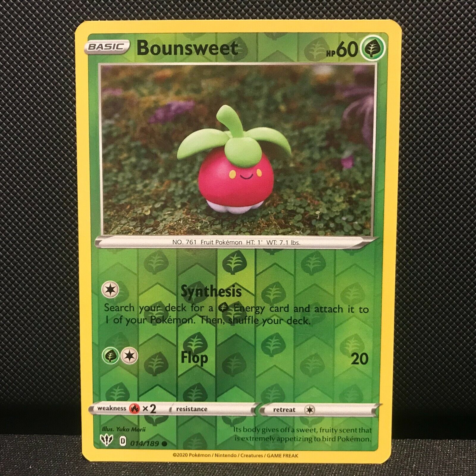 Bounsweet Reverse Holo 14/189 - Darkness Ablaze Pokemon Card - NM/Mint