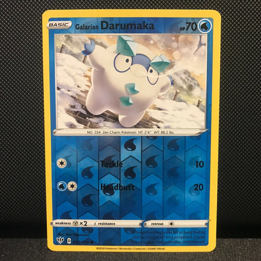 Galarian Darumaka Reverse Holo 43/189 - Darkness Ablaze Pokemon Card - NM/Mint