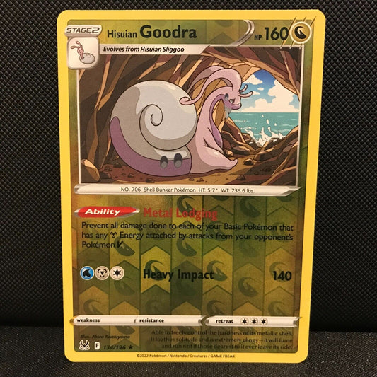 Hisuian Goodra Reverse Holo 134/196 - Lost Origin Pokemon Card - NM/Mint