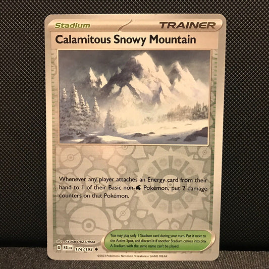 Calamitous Snowy Mt. Reverse Holo 174/193 - SV2 Paldea Evolved Pokemon Card - NM