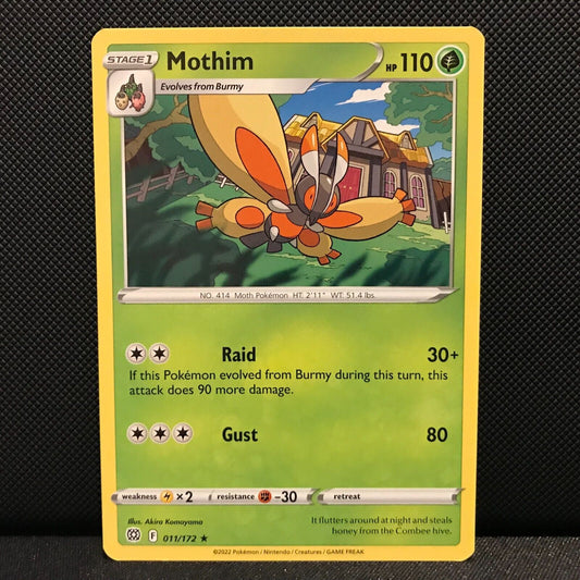 Mothim 11/172 - Brilliant Stars Pokemon Card - NM/Mint