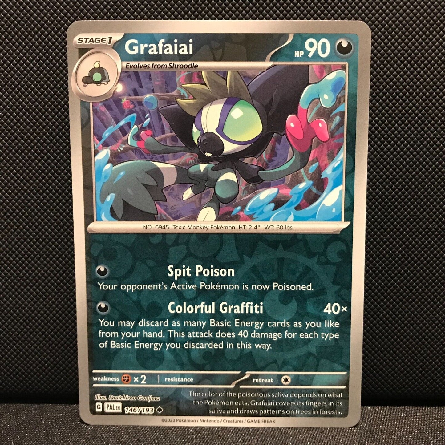 Grafaiai Reverse Holo 146/193 - SV2 Paldea Evolved Pokemon Card - NM/Mint