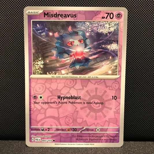Misdreavus Reverse Holo 087/193 - SV2 Paldea Evolved Pokemon Card - NM/Mint