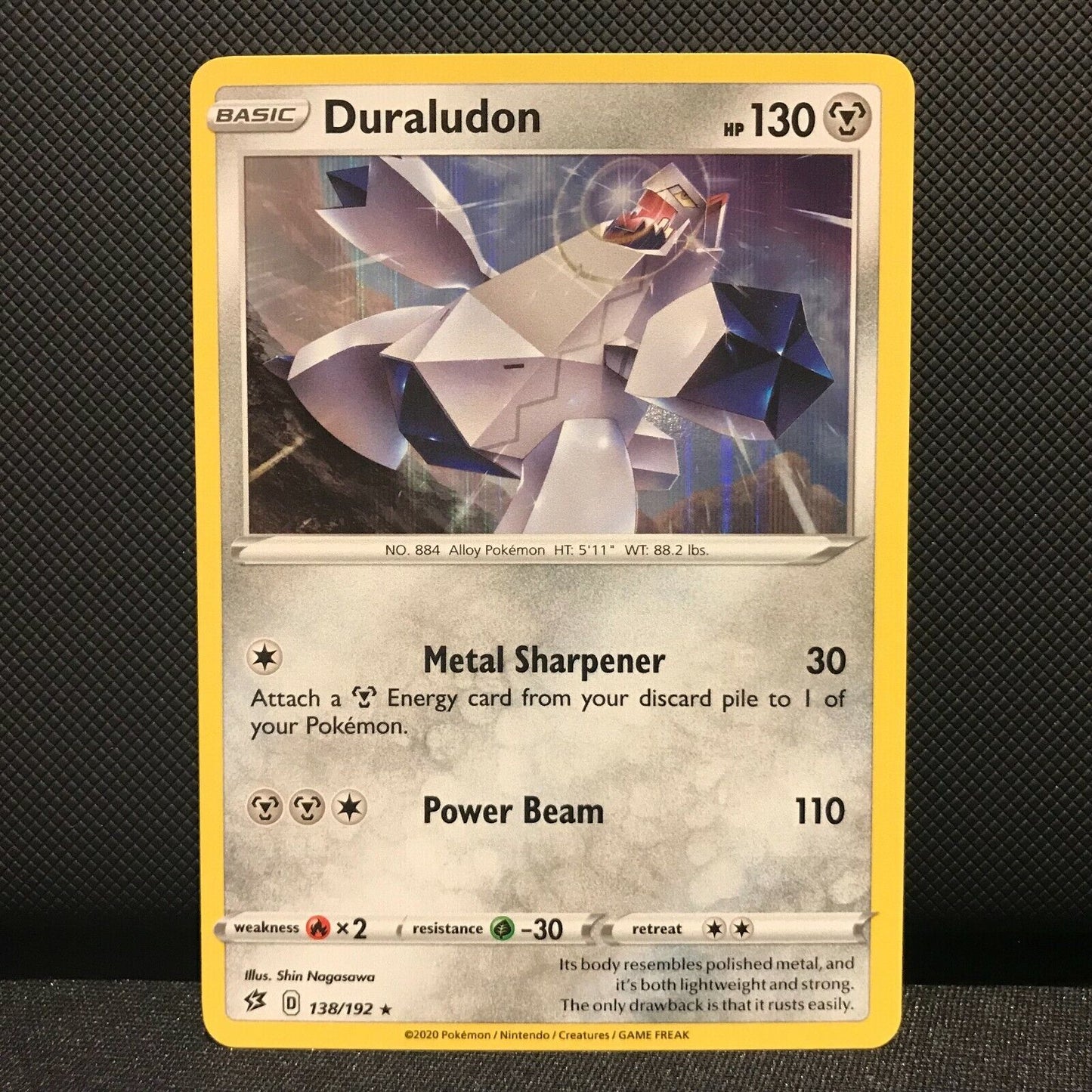 Duraludon Holo 138/192 - Rebel Clash Pokemon Card - NM/Mint