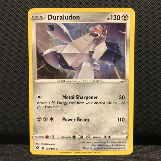 Duraludon Holo 138/192 - Rebel Clash Pokemon Card - NM/Mint