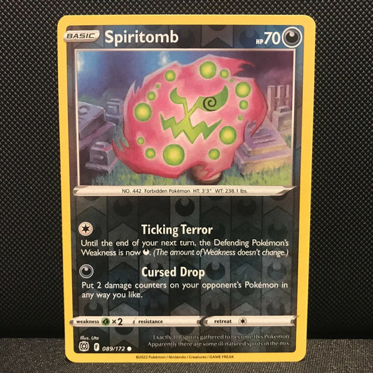 Spiritomb Reverse Holo 89/172 - Brilliant Stars Pokemon Card - NM/Mint