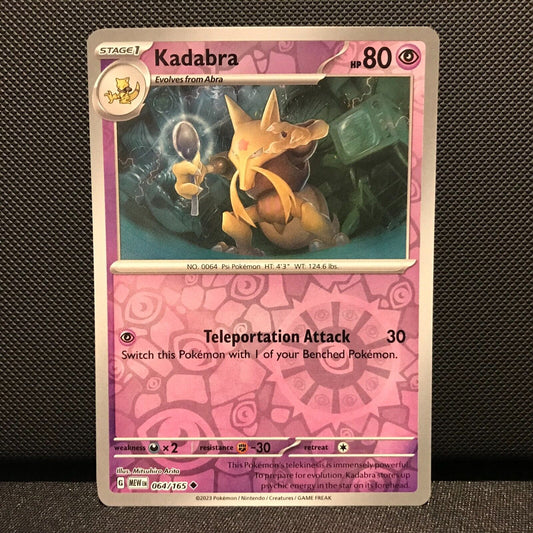 Kadabra Reverse Holo 064/165- Scarlet & Voilet 151 Pokemon Card - NM/Mint