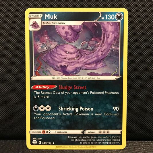 Muk 85/172 - Brilliant Stars Pokemon Card - NM/Mint