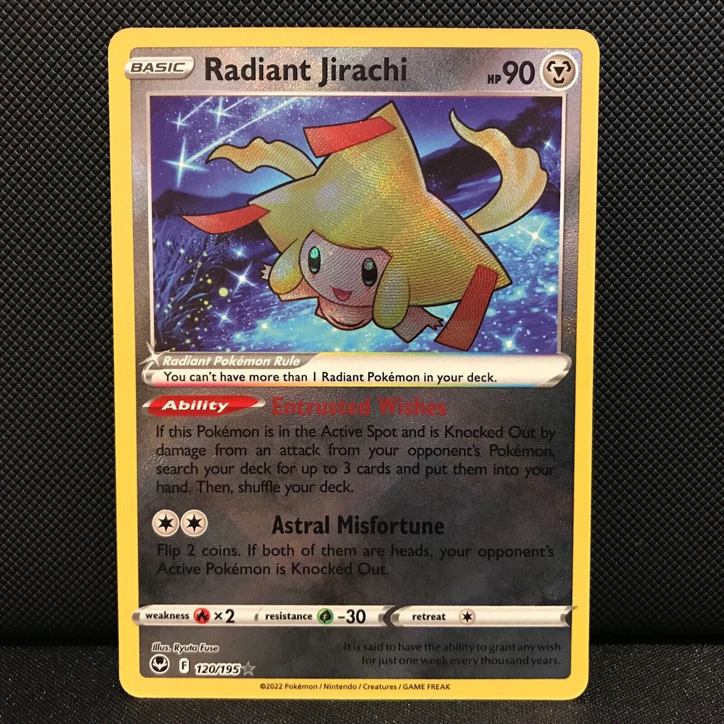 Radiant Jirachi 120/195 - Silver Tempest Pokemon Card - NM/Mint