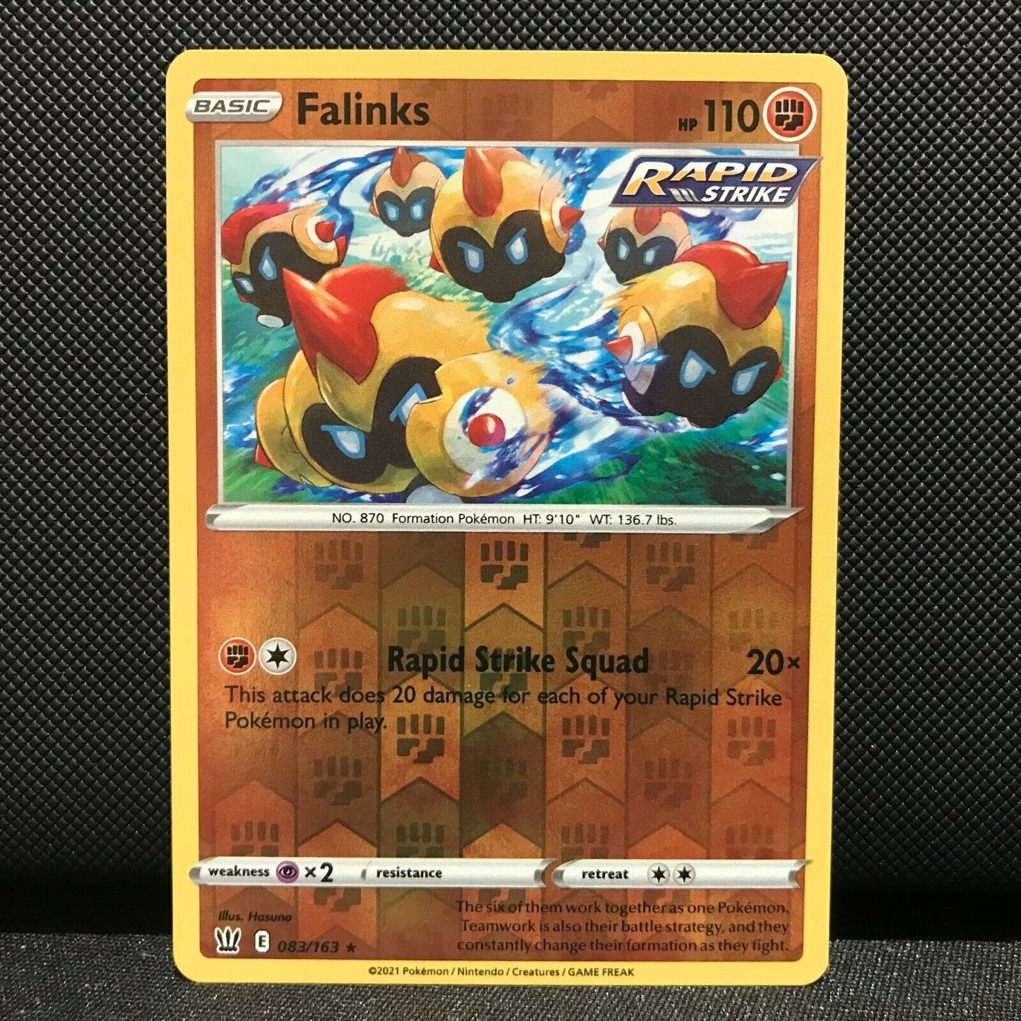 Falinks Reverse Holo 83/163 - Battle Styles Pokemon Card - NM/Mint