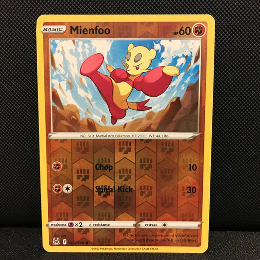 Mienfoo Reverse Holo 103/196 - Lost Origin Pokemon Card - NM/Mint