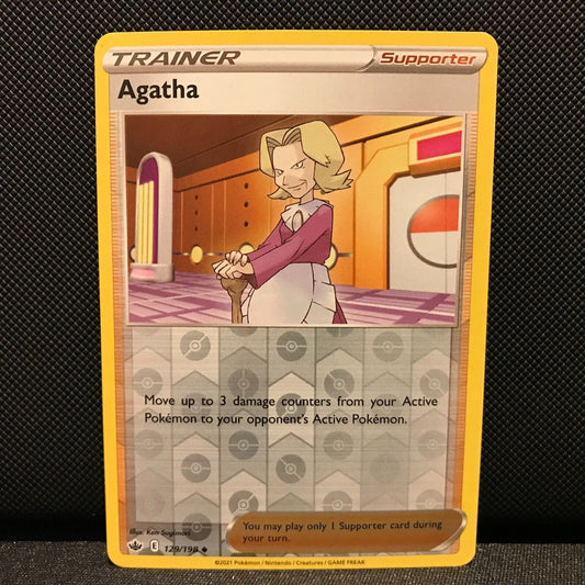 Agatha Reverse Holo 129/198 - Chilling Reign Pokemon Card - NM/Mint