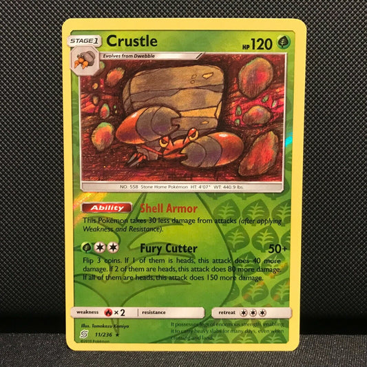 Crustle Reverse Holo 11/236 - Unified Minds Pokemon Card - NM/Mint