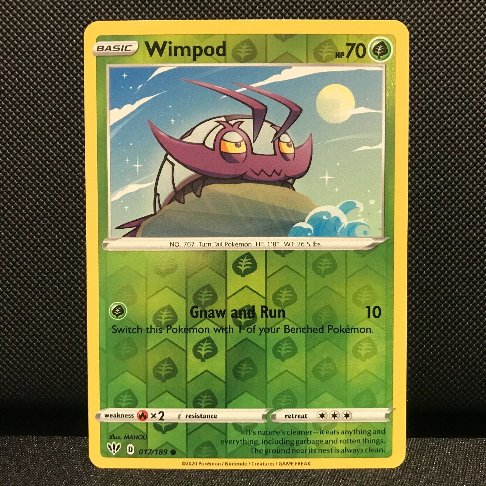 Wimpod Reverse Holo 17/189 - Darkness Ablaze Pokemon Card - NM/Mint