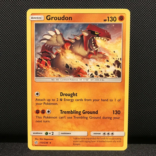 Groudon 113/236 - Cosmic Eclipse Pokemon Card - NM/Mint