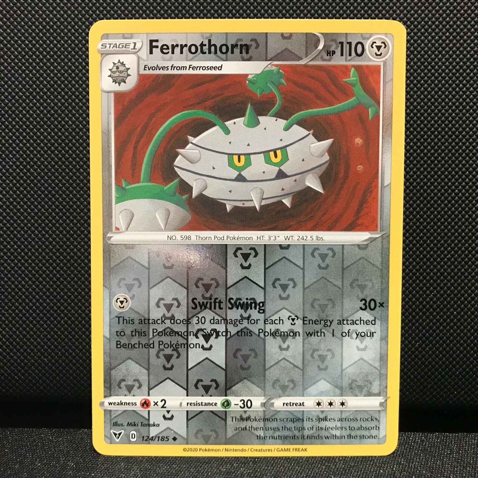 Ferrothorn Reverse Holo 124/185 - Vivid Voltage Pokemon Card - NM/Mint