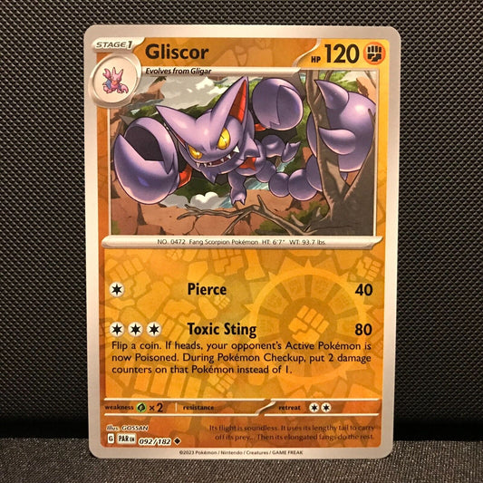 Gliscor Reverse Holo 092/182 - Paradox Rift Pokemon Card - NM/Mint