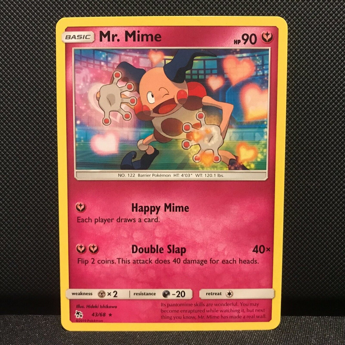 Mr. Mime 43/68 -Hidden Fates Pokemon Card - NM/Mint