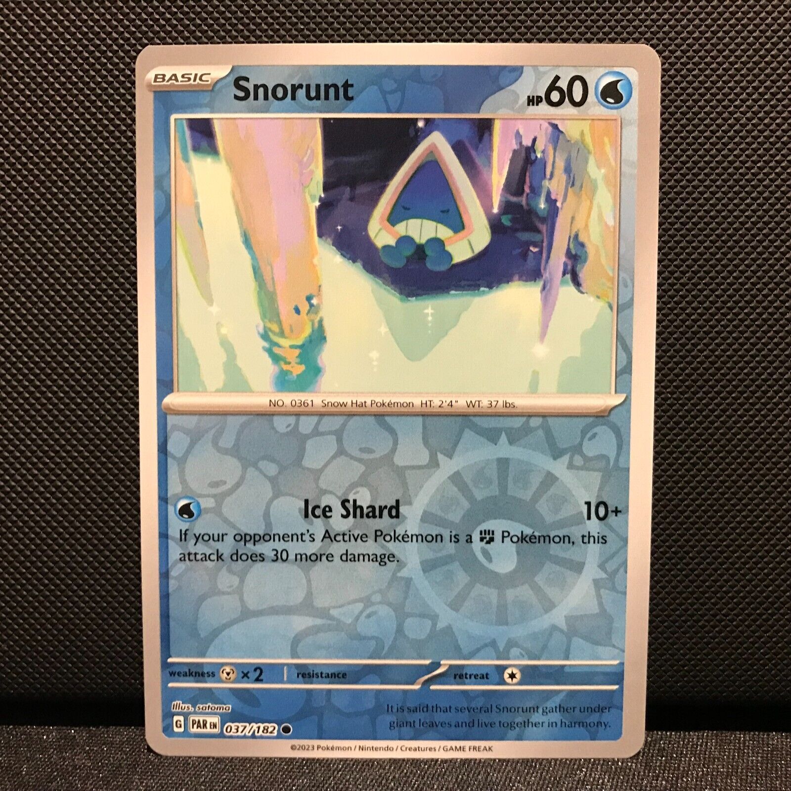 Snorunt Reverse Holo 037/182 - Paradox Rift Pokemon Card - NM/Mint