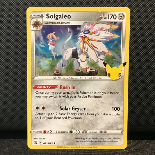 Solgaleo 021/025 - Celebrations Pokemon Card - NM/Mint