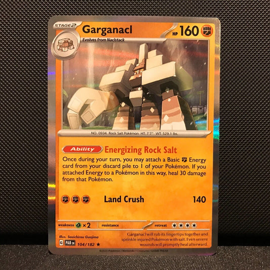 Garganacl Holo 104/182 - Paradox Rift Pokemon Card - NM/Mint
