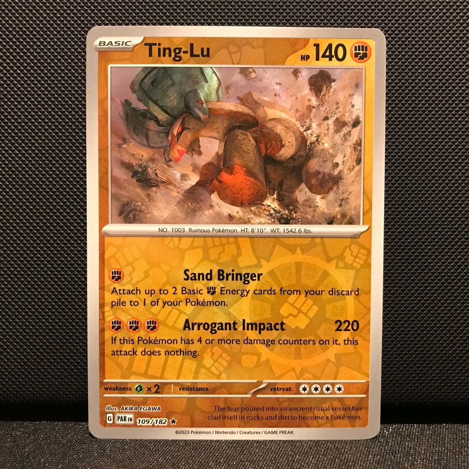 Ting-Lu Reverse Holo 109/182 - Paradox Rift Pokemon Card - NM/Mint