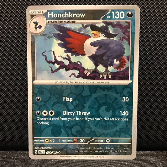 Honchkrow Reverse Holo 132/193 - SV2 Paldea Evolved Pokemon Card - NM/Mint
