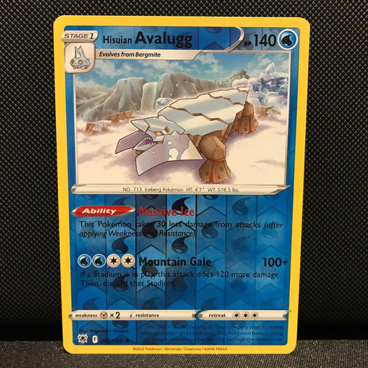 Hisuian Avalugg Reverse Holo 48/189 - Astral Radiance Pokemon Card - NM/Mint