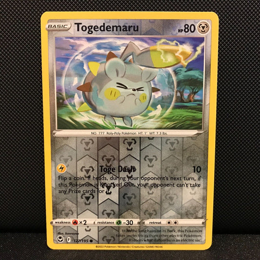 Togedemaru Reverse Holo 127/195 - Silver Tempest Pokemon Card - NM/Mint