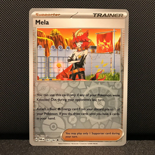 Mela Reverse Holo 167/182 - Paradox Rift Pokemon Card - NM/Mint