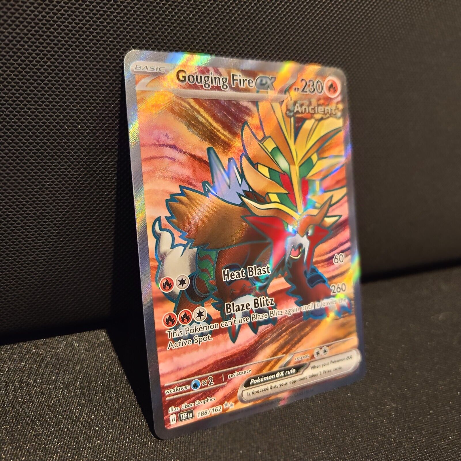 Gouging Fire EX 188/162 - Temporal Forces Pokemon Card - NM/Mint