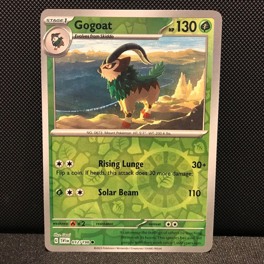 Gogoat Reverse Holo 012/198 - SV1EN Base Set Pokemon Card - NM/Mint