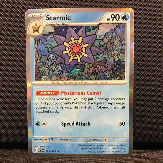 Starmie Holo 121/165- Scarlet & Voilet 151 Pokemon Card - NM/Mint