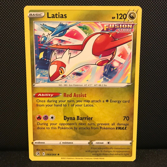 Latias 193/264 - Fusion Strike Pokemon Card - NM/Mint