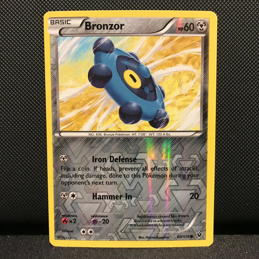 Bronzor Reverse Holo 60/124 - Fates Collide Pokemon Card - NM/Mint